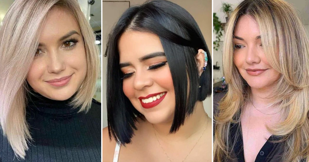 5 cortes de cabello para mujeres con cara redonda que logran un efecto bichectomía